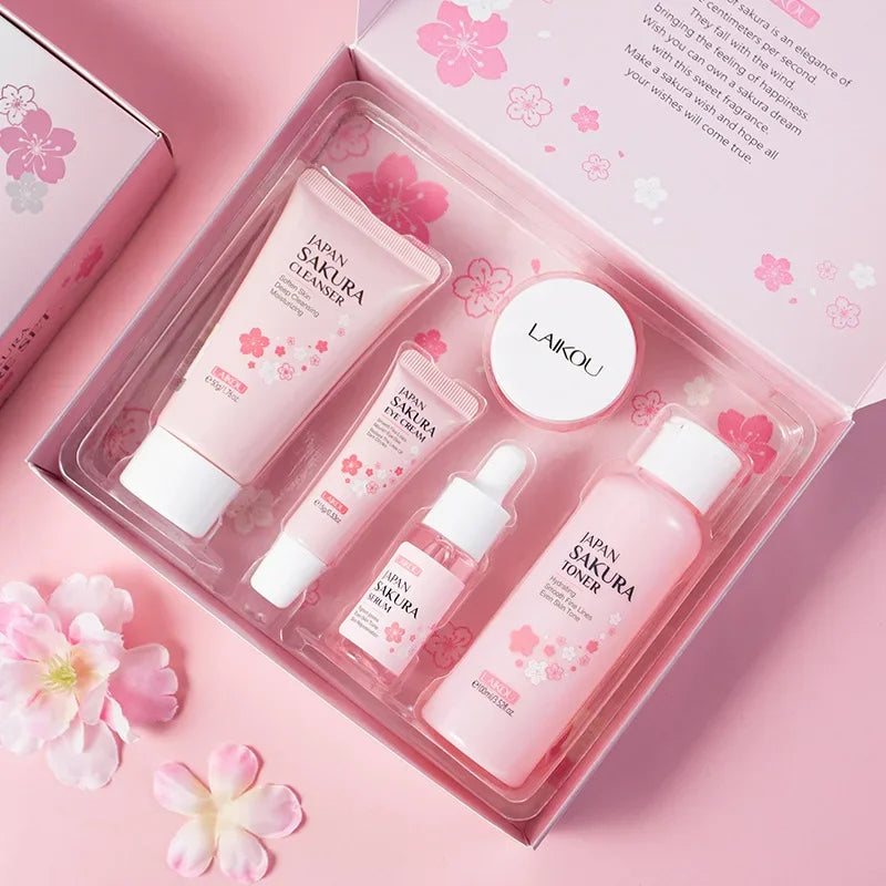 Sakura Kit Skin Care Set Moisturizing and Reducing Fine Lines Cleansing Pore