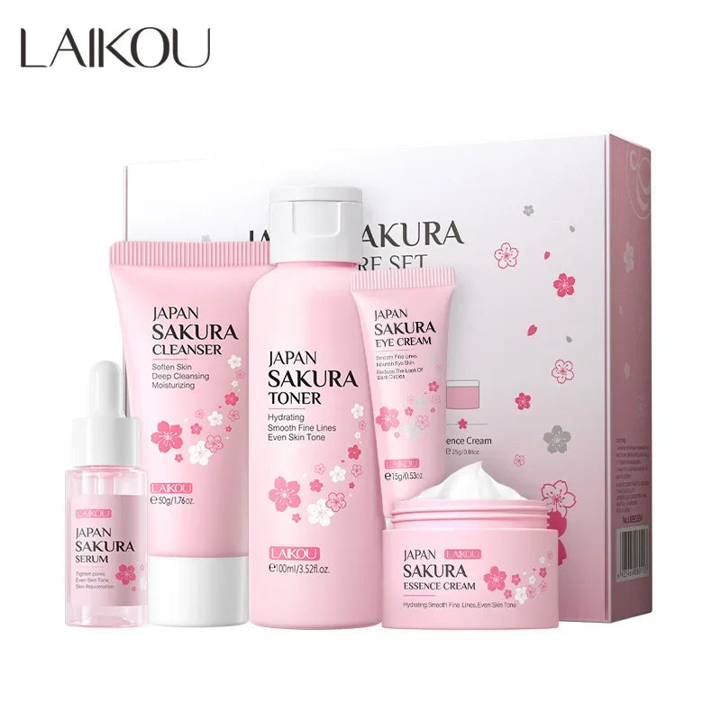 Sakura Kit Skin Care Set Moisturizing and Reducing Fine Lines Cleansing Pore
